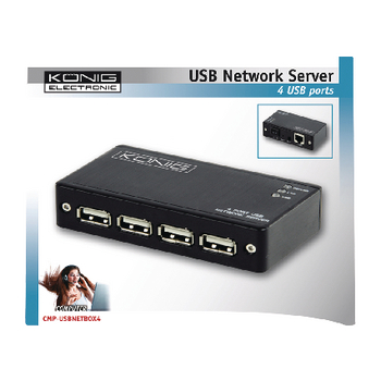 CMP-USBNETBOX4 4-poorts usb 2.0 netwerkserver Verpakking foto